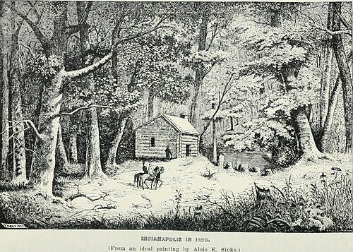 An 1820 illustration of Indianapolis