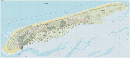 Dutch Topographic map of Terschelling, December 2015